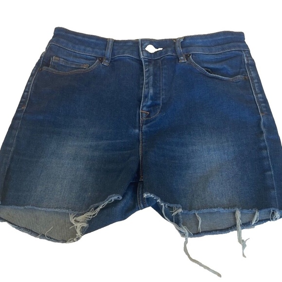 A/X Armani Exchange Super Skinny Cut-Off Jean Shorts; Blue Denim; Size 28 - Picture 1 of 3